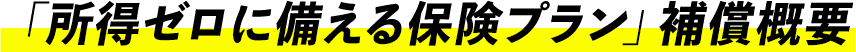 「所得ゼロに備える保険プラン」補償概要