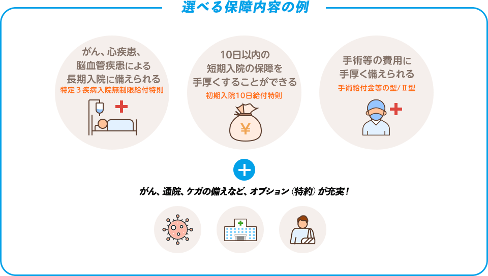 【選べる保障内容の例】
