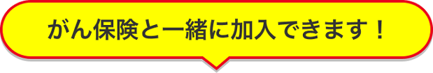 がん保険と一緒に加入できます！