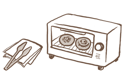 トースターで焼き直す
