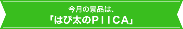 今月の景品は、「はぴ太のＰＩＩＣＡ」※