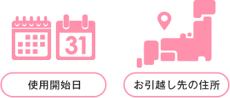 [使用開始日][お引越し先の住所]