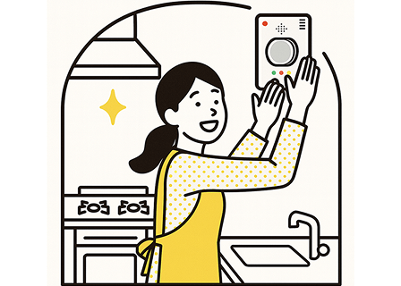 ガス警報器の設置例