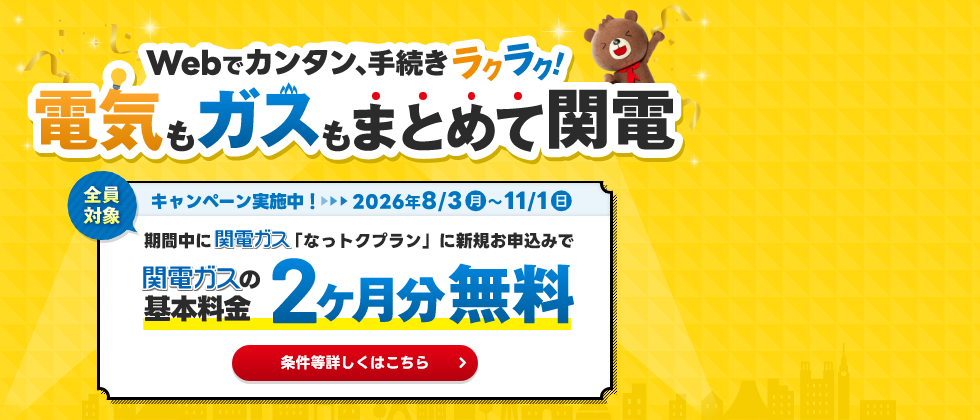 webでカンタン、手続きラクラク！電気もガスもまとめて関電