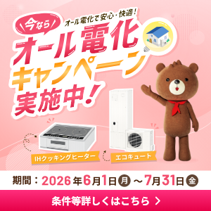 オール電化キャンペーン実施中！
