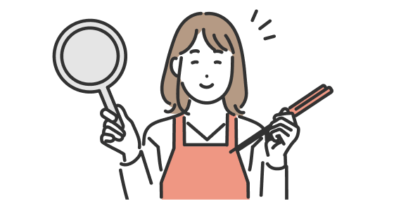 料理をする女性のイメージ